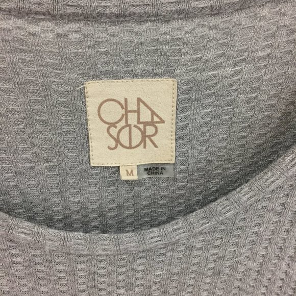 Chaser Long Sleeve Thermal / Waffle Knit Tee - M - Picture 5 of 7